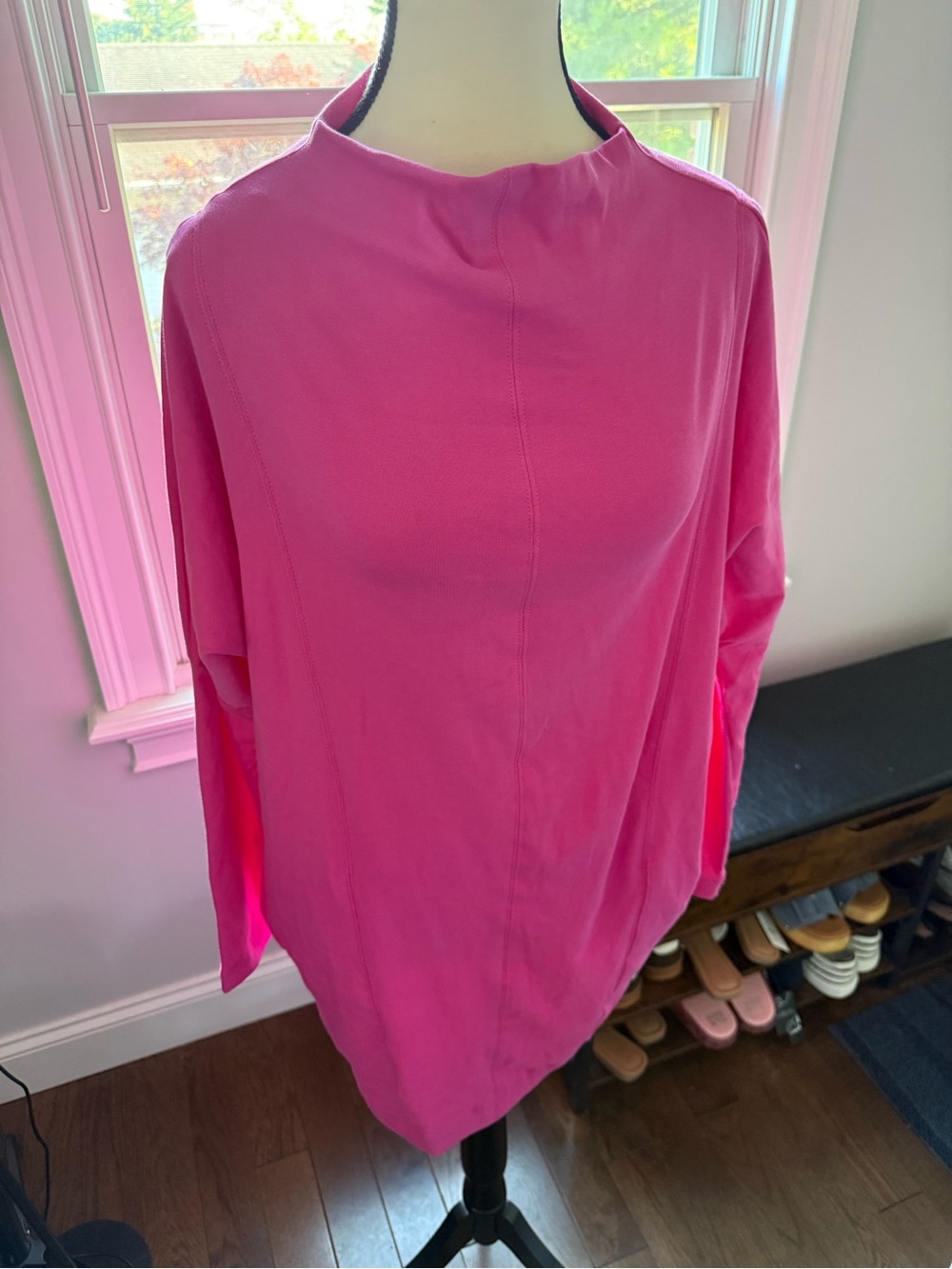 Women's Anthropologie Daily Practice Pink Cotton Mini Dress Size Small